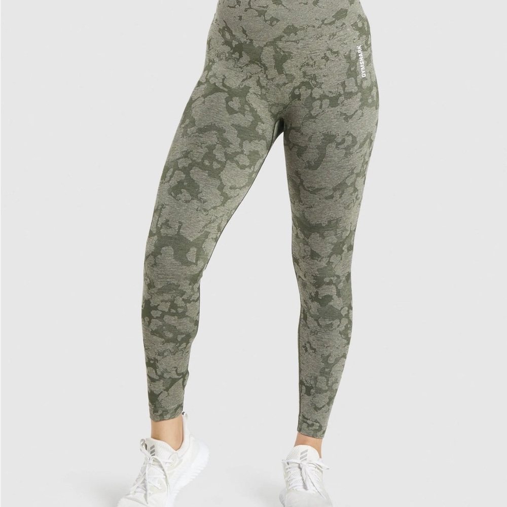 Gymshark Adapt Camo Seamless Leggings - Green